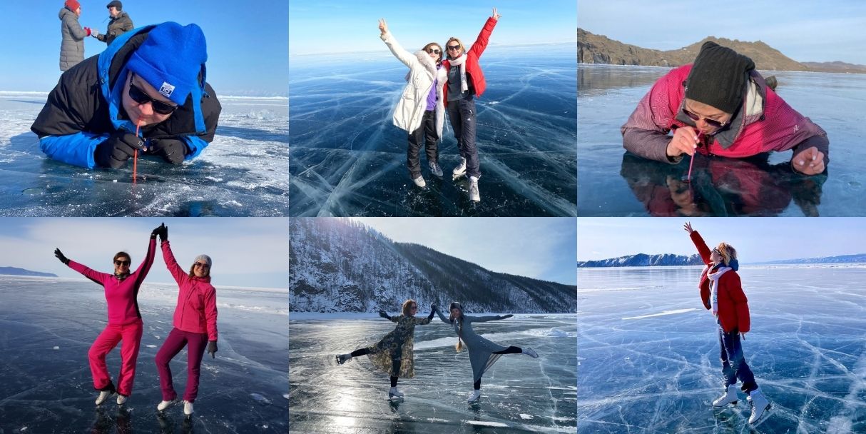 День 2. Прогулка на коньках по льду Байкала 6 км.